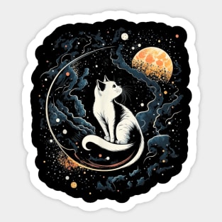 A Galactic Design featuring Space Cat Sticker